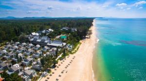 an aerial view of a beach and the ocean at Natai Beach Resort in Natai Beach