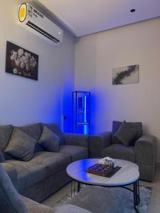 Χώρος καθιστικού στο شقق فندقية بتصميم هادئ