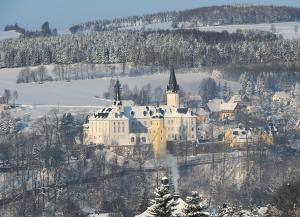 Schloss Purschenstein v zimě