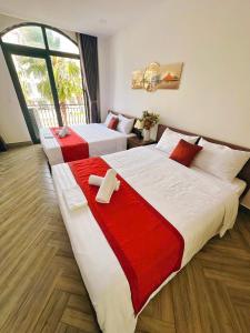 Postel nebo postele na pokoji v ubytování Me cong -HOMESTAY