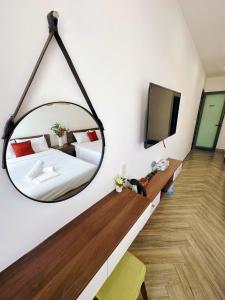 TV a/nebo společenská místnost v ubytování Me cong -HOMESTAY