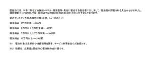 a line of text on a white background at Tabist Annex Hotel Tetora Hakodate in Hakodate