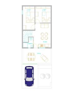 Půdorys ubytování Apartman Pašman K.B.168