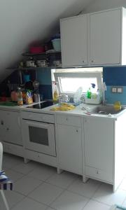 Kuchyň nebo kuchyňský kout v ubytování Apartman Pašman K.B.168