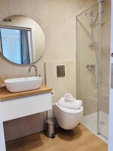 Koupelna v ubytování Amaya