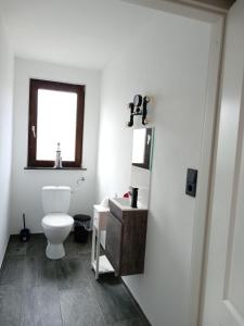 Ένα μπάνιο στο Ferienwohnung Schimpf +14 φωτογραφίες