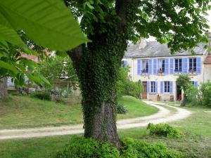 En trädgård utanför B&B Girolles les Forges