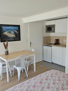 Η κουζίνα ή μικρή κουζίνα στο Studio cosy, avec entrée privée, calme, 15 min de Lyon, possibilité facture