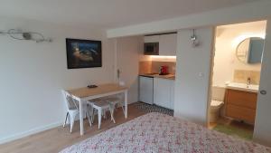 Η κουζίνα ή μικρή κουζίνα στο Studio cosy, avec entrée privée, calme, 15 min de Lyon, possibilité facture +13 φωτογραφίες