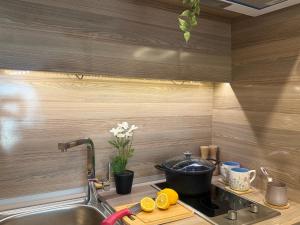 Η κουζίνα ή μικρή κουζίνα στο studio apt 5 min by walk to metrobus +28 φωτογραφίες
