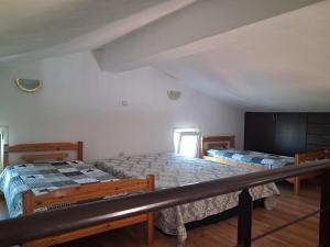 a bedroom with two beds in a room at La Rosa in Paliouriá