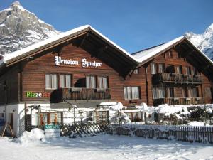 Hotel Pension Spycher during the winter
