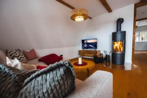 TV a/nebo společenská místnost v ubytování Ahornallee - Erzgebirge