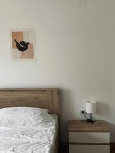 Postel nebo postele na pokoji v ubytování City apartment Skopje