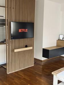 TV a/nebo společenská místnost v ubytování City apartment Skopje