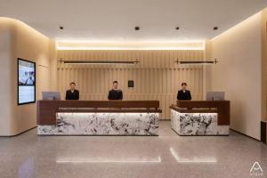 Vstupní hala nebo recepce v ubytování Atour Hotel Beijing Bird's Nest Datun Road East Subway Station