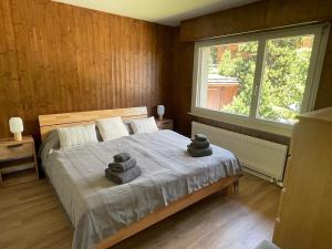 Ένα ή περισσότερα κρεβάτια σε δωμάτιο στο Appartement spacieux idéalement situé