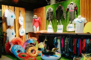 a display of clothes and other items in a store at Ilocos Urban Wave Resort Hotel in Laoag
