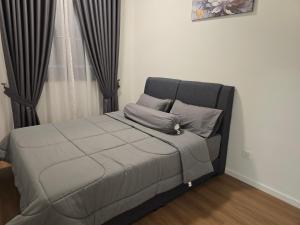Giường trong phòng chung tại #Selayang 2 Bedroom Residence, #HospitalSelayang, #Batu Caves #Mall