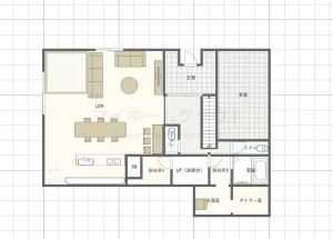 a floor plan of a house at Violet Garden in Furano