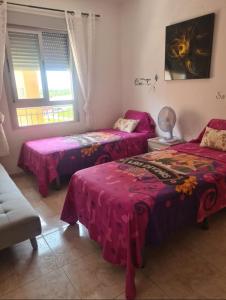 Ένα ή περισσότερα κρεβάτια σε δωμάτιο στο Appartement charmant rénové à neuf à El Grao di Castellon de la plana