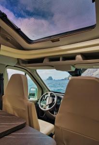a view of the inside of a car with the dashboard at JR Autocaravanas in Las Puntas