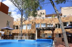 a view of the hotel from the pool at Jaina Resort & Spa in Mar de las Pampas
