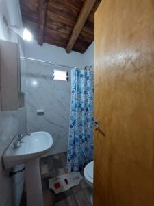 Koupelna v ubytování Cabañas doña chiche