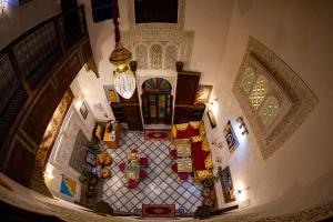 an overhead view of a kitchen in a house at Dar Lalamoune in Fès