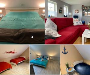 Postel nebo postele na pokoji v ubytování Ferienhaus Sandhöcht