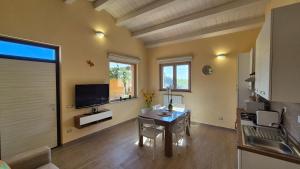 TV a/nebo společenská místnost v ubytování La Pergola del Kiwi a Pitigliano