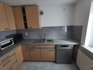 Η κουζίνα ή μικρή κουζίνα στο Ferienwohnung Lohrum +11 φωτογραφίες
