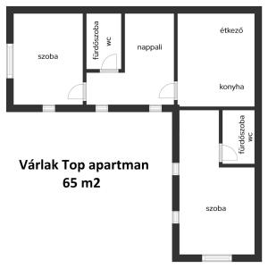 un plan d'un parking avec un appartement à toit variable dans l'établissement Avanti Apartman - Avanti Top, à Balatonboglár