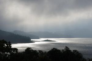 an island in the middle of a large body of water at Casita Amapola in Tilarán