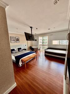 Postel nebo postele na pokoji v ubytování Barra Premium-Flat 1203-3 Piscina, Academia, Praia até 4 hóspedes