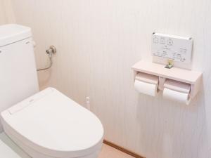 a bathroom with a white toilet in a room at Gracciaso in Aso +13 photos