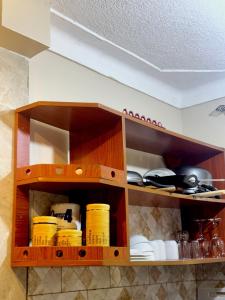 Kuchyň nebo kuchyňský kout v ubytování Sun city One bedroom Apt