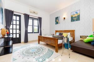 Istumisnurk majutusasutuses Villas Hồ Bơi Đồi Ngọc Tước Bãi Sau Thoáng Mát Sân BBQ rộng