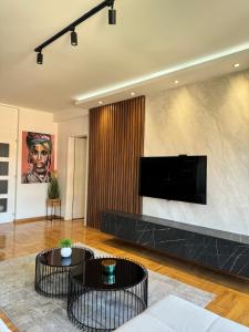 TV a/nebo společenská místnost v ubytování MM LUX apartment