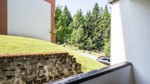 une vue d'une colline herbeuse depuis un bâtiment dans l'établissement Grande Neige N 10 - 2P4, à Morillon