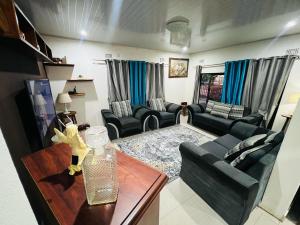 Χώρος καθιστικού στο Austin's Oasis Apartment