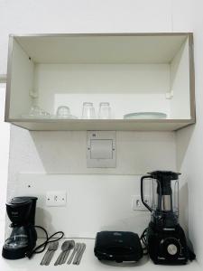 Kuchyň nebo kuchyňský kout v ubytování Studio espaçoso e confortável em São Paulo ZN