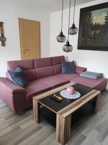 Posezení v ubytování Ferienhaus In Breitenstein Mit Grill Und Garten