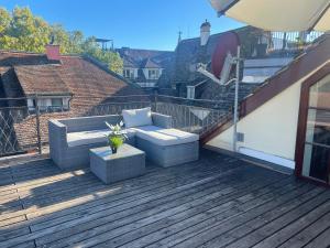 Balkón nebo terasa v ubytování Penthouse Zürich City