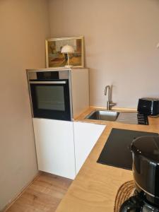 Kuchyň nebo kuchyňský kout v ubytování Apartement Strandhafer sea view