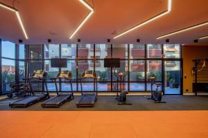 Phòng/tiện nghi tập thể dục tại Viva trindade em frente à UFSC, prédio completo com food-hall