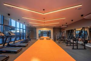 Phòng/tiện nghi tập thể dục tại Viva trindade em frente à UFSC, prédio completo com food-hall