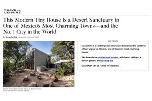 una página de una revista con una foto de una casa en CASA DOM, Tranquil Retreat in San Miguel de Allende, en San Miguel de Allende
