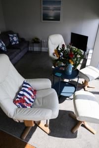 Χώρος καθιστικού στο Beach View suite