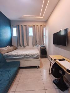 TV a/nebo společenská místnost v ubytování Cantinho do Mar